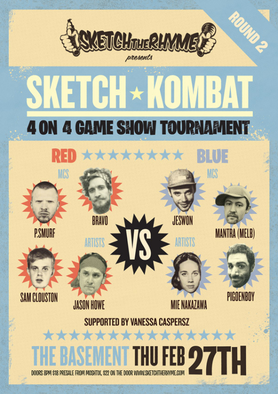 Sketch Kombat - Round 2 . . . RED vs BLUE
